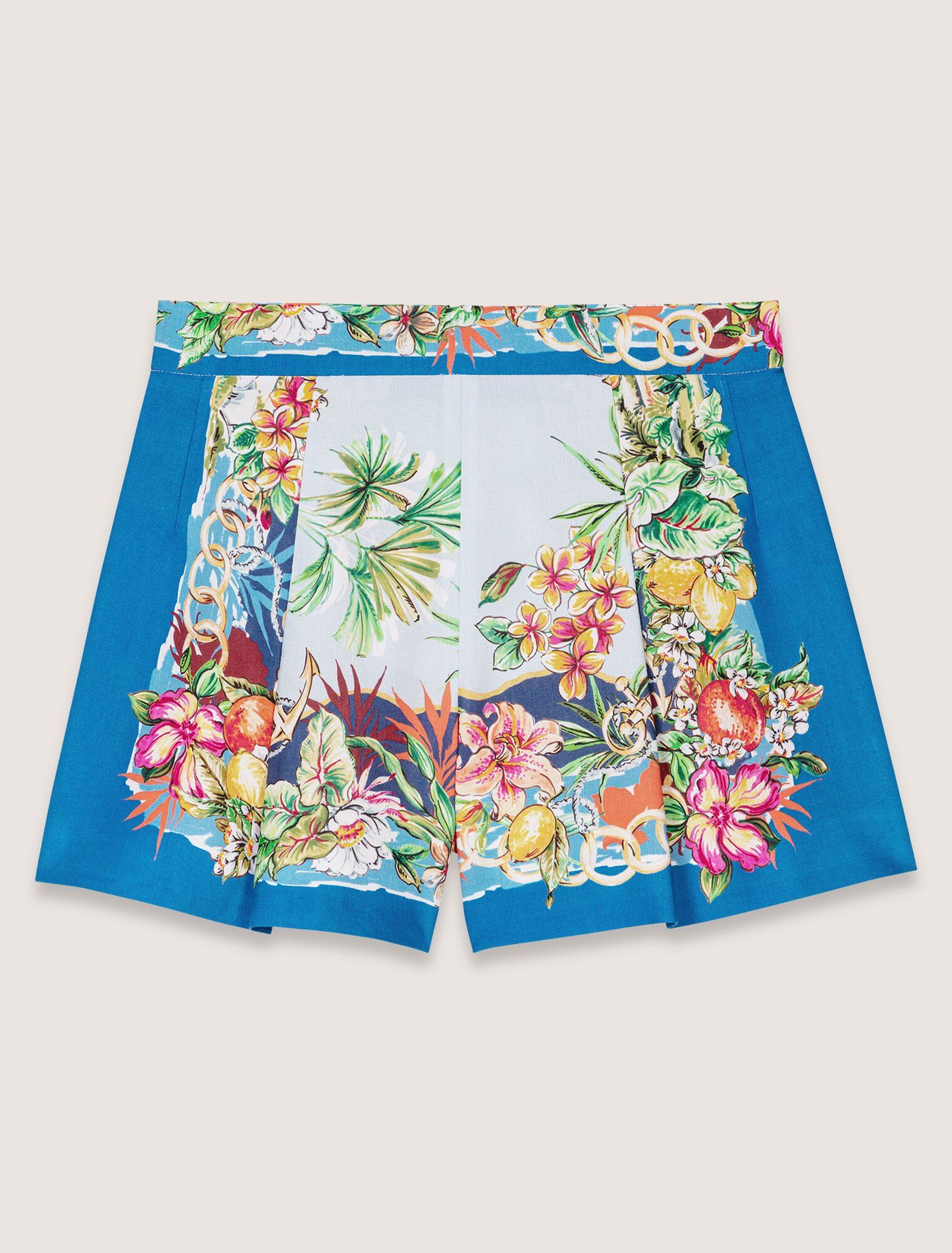 Quần short ống rộng họa tiết